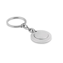 Vue Porte-clés avec jeton aimanté - Flat ring de couleur gris| Krokrodeal