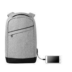 Vue Sac à dos antivol - Berlin de couleur gris| Krokrodeal