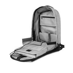 Vue Sac à dos antivol - Berlin de couleur gris| Krokrodeal