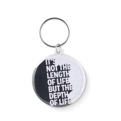 Vue Porte-clés en métal insert papi - Pin key de couleur blanc| Krokrodeal