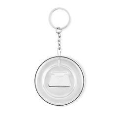 Vue Décapsuleur porte-clés métal - Pin flask de couleur gris| Krokrodeal