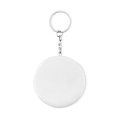 Vue Décapsuleur porte-clés métal - Pin flask de couleur gris| Krokrodeal