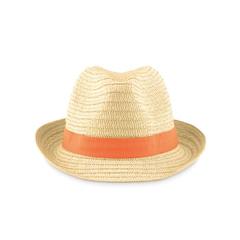 Vue Chapeau de paille - Boogie de couleur orange| Krokrodeal