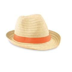 Vue Chapeau de paille - Boogie de couleur orange| Krokrodeal