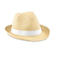 Vue Chapeau de paille - Boogie de couleur blanc| Krokrodeal