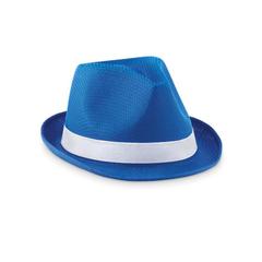 Vue Chapeau de couleur en polyester - Woogie de couleur bleu| Krokrodeal