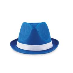 Vue Chapeau de couleur en polyester - Woogie de couleur bleu| Krokrodeal