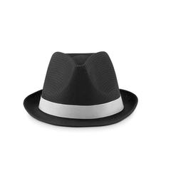 Vue Chapeau de couleur en polyester - Woogie de couleur noir| Krokrodeal