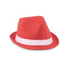 Vue Chapeau de couleur en polyester - Woogie de couleur rouge| Krokrodeal