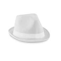 Vue Chapeau de couleur en polyester - Woogie de couleur blanc| Krokrodeal