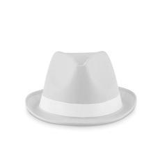 Vue Chapeau de couleur en polyester - Woogie de couleur blanc| Krokrodeal