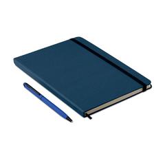 Vue Carnet A5 et stylo assorti - Neilo set de couleur bleu| Krokrodeal
