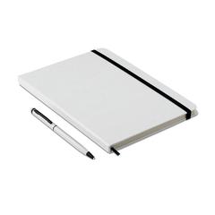 Vue Carnet A5 et stylo assorti - Neilo set de couleur blanc| Krokrodeal