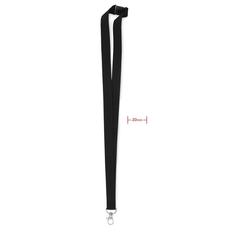 Vue Lanyard crochet métal 20mm - Pany de couleur noir| Krokrodeal