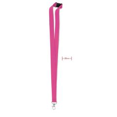 Vue Lanyard crochet métal 20mm - Pany de couleur rose| Krokrodeal