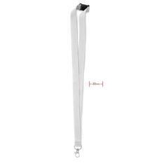 Vue Lanyard crochet métal 20mm - Pany de couleur blanc| Krokrodeal