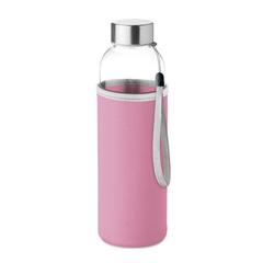 Vue Bouteille en verre 500 ml - Utah glass de couleur rose| Krokrodeal