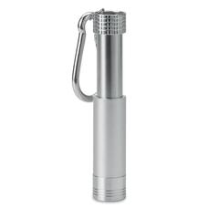 Vue Porte-clés LED en alu /ABS - Pop light de couleur gris| Krokrodeal