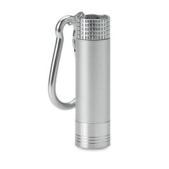 Vue Porte-clés LED en alu /ABS - Pop light de couleur gris| Krokrodeal