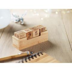 Vue Calendrier en bambou - Karenda de couleur marron| Krokrodeal