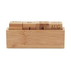 Vue Calendrier en bambou - Karenda de couleur marron| Krokrodeal