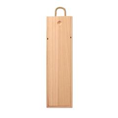 Vue Coffret bouteille en bois - Vinbox de couleur marron| Krokrodeal