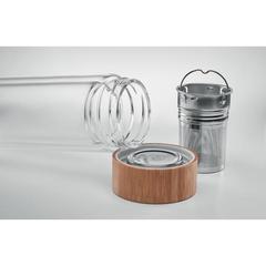 Vue Gourde double paroi verre 400ml - Batumi glass de couleur blanc| Krokrodeal