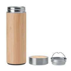 Vue Gourde double paroi Bambou - Batumi de couleur marron| Krokrodeal