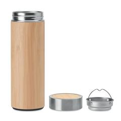 Vue Gourde double paroi Bambou - Batumi de couleur marron| Krokrodeal