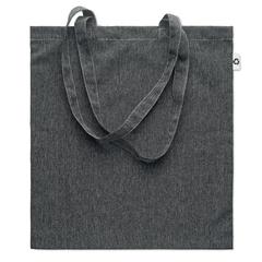 Vue Sac shopping 2 tons 140gr - Cottonel duo de couleur noir| Krokrodeal