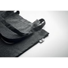 Vue Sac shopping 2 tons 140gr - Cottonel duo de couleur noir| Krokrodeal