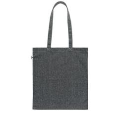 Vue Sac shopping 2 tons 140gr - Cottonel duo de couleur noir| Krokrodeal