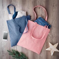 Vue Sac shopping 2 tons 140gr - Cottonel duo de couleur rouge| Krokrodeal