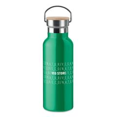 Vue Flacon double paroi 500 ml - Helsinki de couleur vert| Krokrodeal