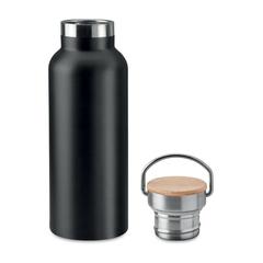 Vue Flacon double paroi 500 ml - Helsinki de couleur noir| Krokrodeal