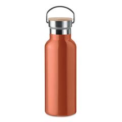 Vue Flacon double paroi 500 ml - Helsinki de couleur orange| Krokrodeal