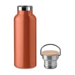 Vue Flacon double paroi 500 ml - Helsinki de couleur orange| Krokrodeal