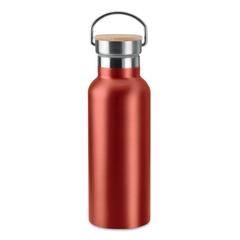 Vue Flacon double paroi 500 ml - Helsinki de couleur rouge| Krokrodeal