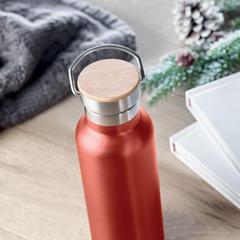 Vue Flacon double paroi 500 ml - Helsinki de couleur rouge| Krokrodeal