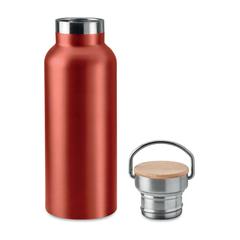 Vue Flacon double paroi 500 ml - Helsinki de couleur rouge| Krokrodeal