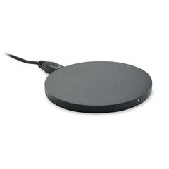 Vue Chargeur sans fil en bambou - Rundo de couleur noir| Krokrodeal