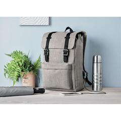Vue Sac à dos en polyester 600D - Riga de couleur gris| Krokrodeal