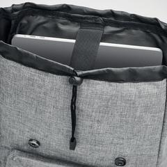 Vue Sac à dos en polyester 600D - Riga de couleur gris| Krokrodeal