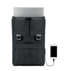 Vue Sac à dos en polyester 600D - Riga de couleur noir| Krokrodeal