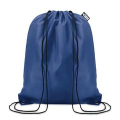 Vue Sac cordelette en PET 190gr - Shooppet de couleur bleu| Krokrodeal