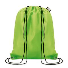 Vue Sac cordelette en PET 190gr - Shooppet de couleur vert| Krokrodeal