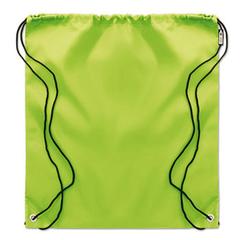 Vue Sac cordelette en PET 190gr - Shooppet de couleur vert| Krokrodeal