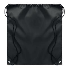 Vue Sac cordelette en PET 190gr - Shooppet de couleur noir| Krokrodeal