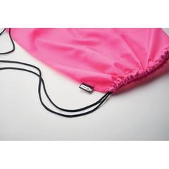 Vue Sac cordelette en PET 190gr - Shooppet de couleur rose| Krokrodeal