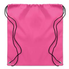 Vue Sac cordelette en PET 190gr - Shooppet de couleur rose| Krokrodeal